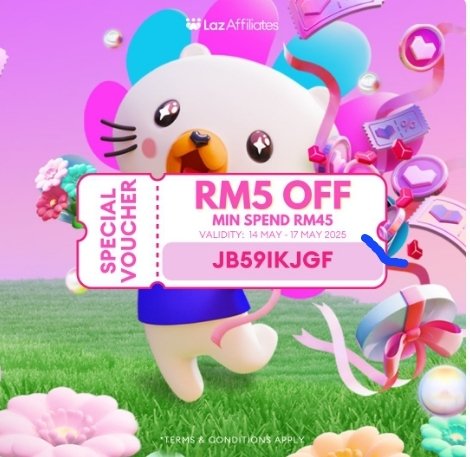 cityangel78's tweet image. 🔔📢🎉LAZADA Mid Month VOUCHER DROP

💸 RM5 off with min spend RM45!
🔖 Code: JB59IKJGF
📅 14 May - 17 May 2025
Check out now here!👇👇
s.lazada.com.my/s.q6hbW?cc
🔥 #CheckOutNow #LazadaMY
