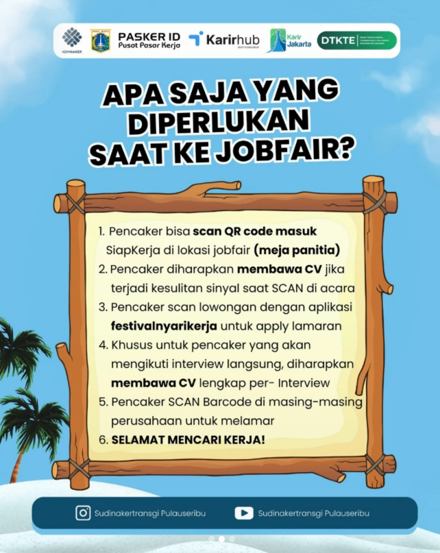 IDJobfair's tweet photo. Career Expo ini bakalan diselenggarakan pada tanggal 15-16 Mei 2025, di SMK N 61 Pulau Tidung. Bagi Jobseekers di Kepulauan Seribu, boleh dicoba!

#InfoJobfairMei2025 #JobfairJakarta2025

Sumber: https://t.co/9bEpUw3sbY https://t.co/x1yiaHNvrM