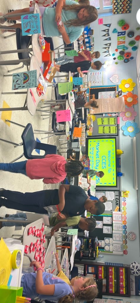 Our awesome 2nd graders brought economics to life with Market Day! They became producers with their own little businesses and served real shoppers. A hands-on lesson in supply, demand, and entrepreneurship—what a great experience! #ccesdukes #WeAreCucps