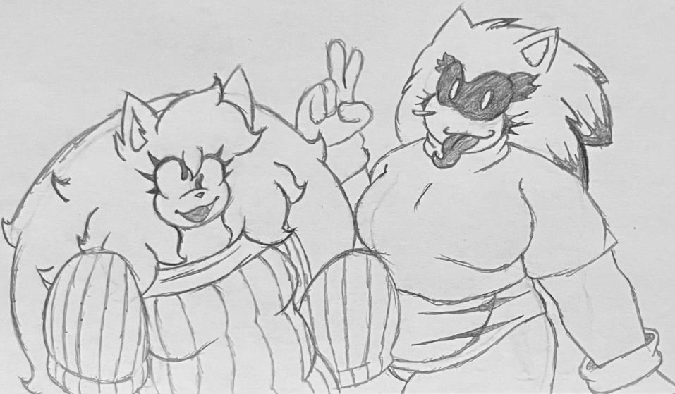 Eimy and Mimic being silly goobers :3
<a href="/RabbitSeasonArt/">Rabbit Season (commissions soon)</a>