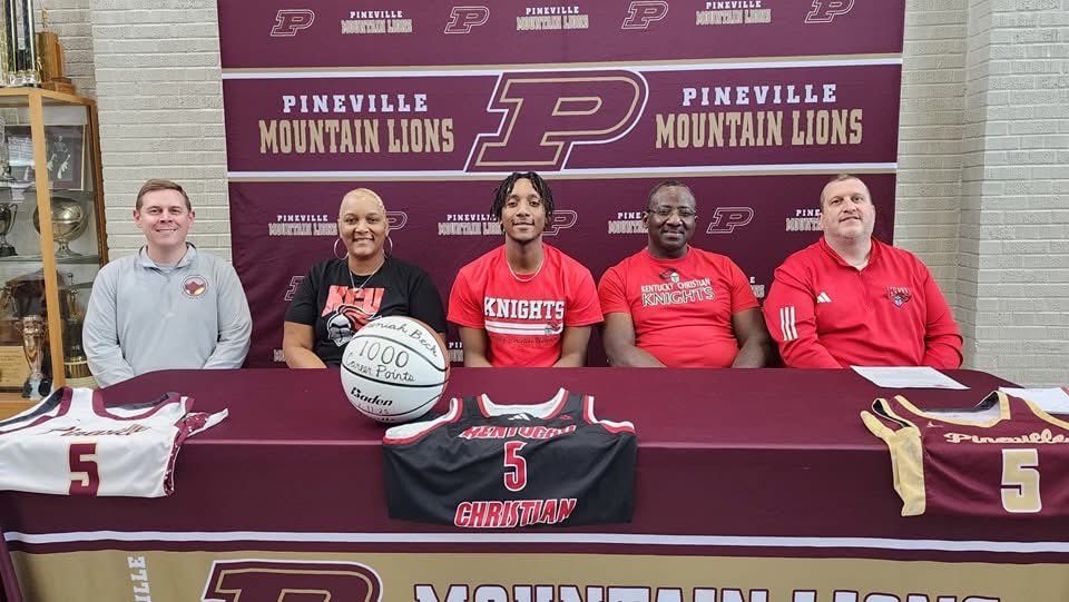 pinevillembb's tweet image. Mtn. Lion Jeremiah Beck signed with Kentucky Christian University today in a public ceremony at Pineville High School. Congratulations to Jeremiah &amp;amp; his family! We are excited to watch you in your next chapter! 

📸: The Big One 106.3 FM