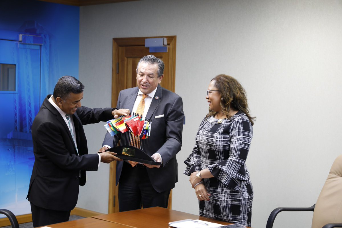 stacyken17's tweet photo. Very fruitful discussions in first meeting with Hon. Davendranath Tancoo, newly-appointed Minister of Finance of T&amp;T. 

We also officially welcomed Minister Tancoo as Chairman of CAF's Board of Directors. 

Truly proud of our partnership with T&amp;T. 🇹🇹

https://t.co/sQa9jMjyAF https://t.co/NvTO7NJxOj