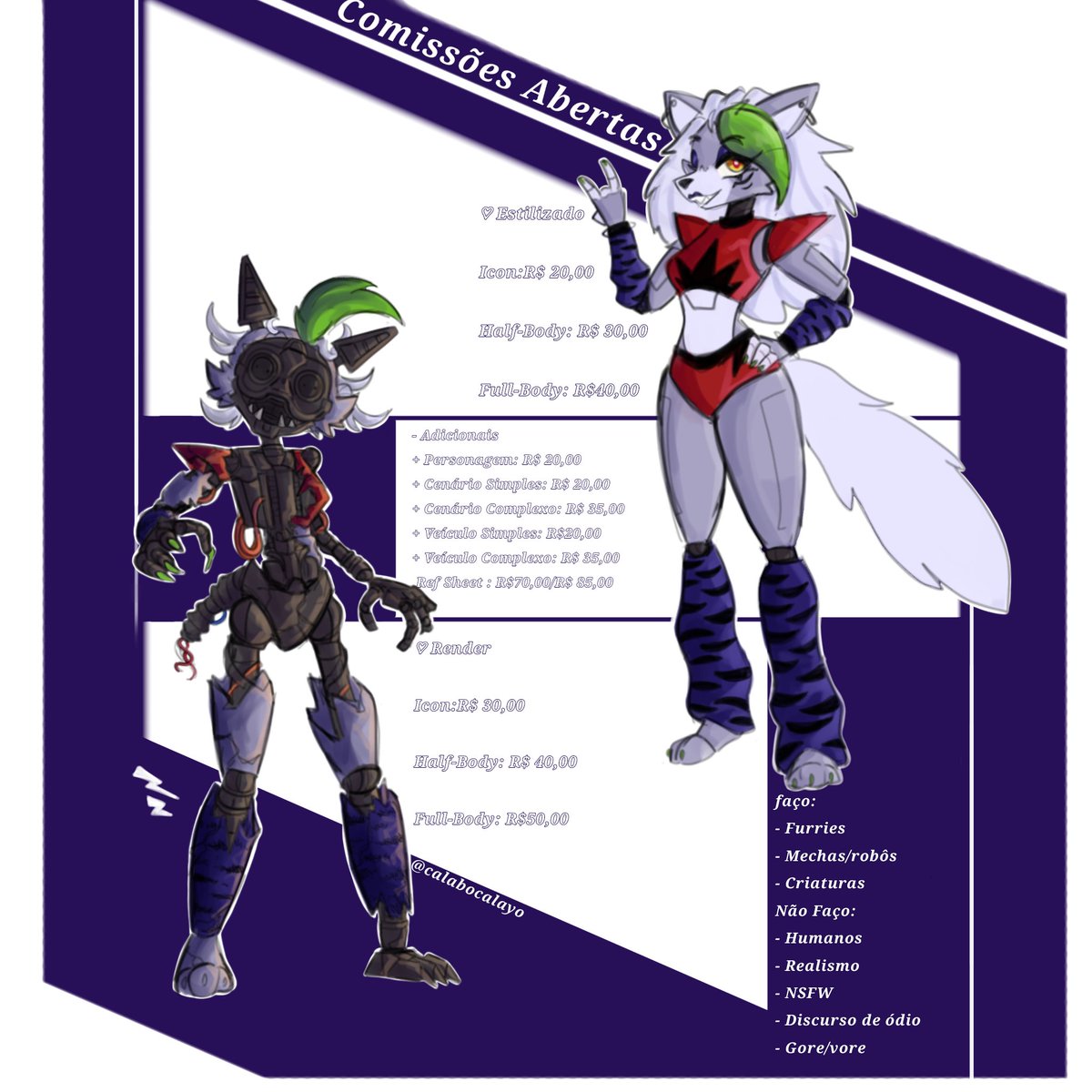calabocalayo's tweet image. ✨️✨️COMISSÕES ABRIDAS✨️✨️
Caso esteja interessado ou tenha alguma dúvida manda um oi no meu discord! (layobeatriz_)