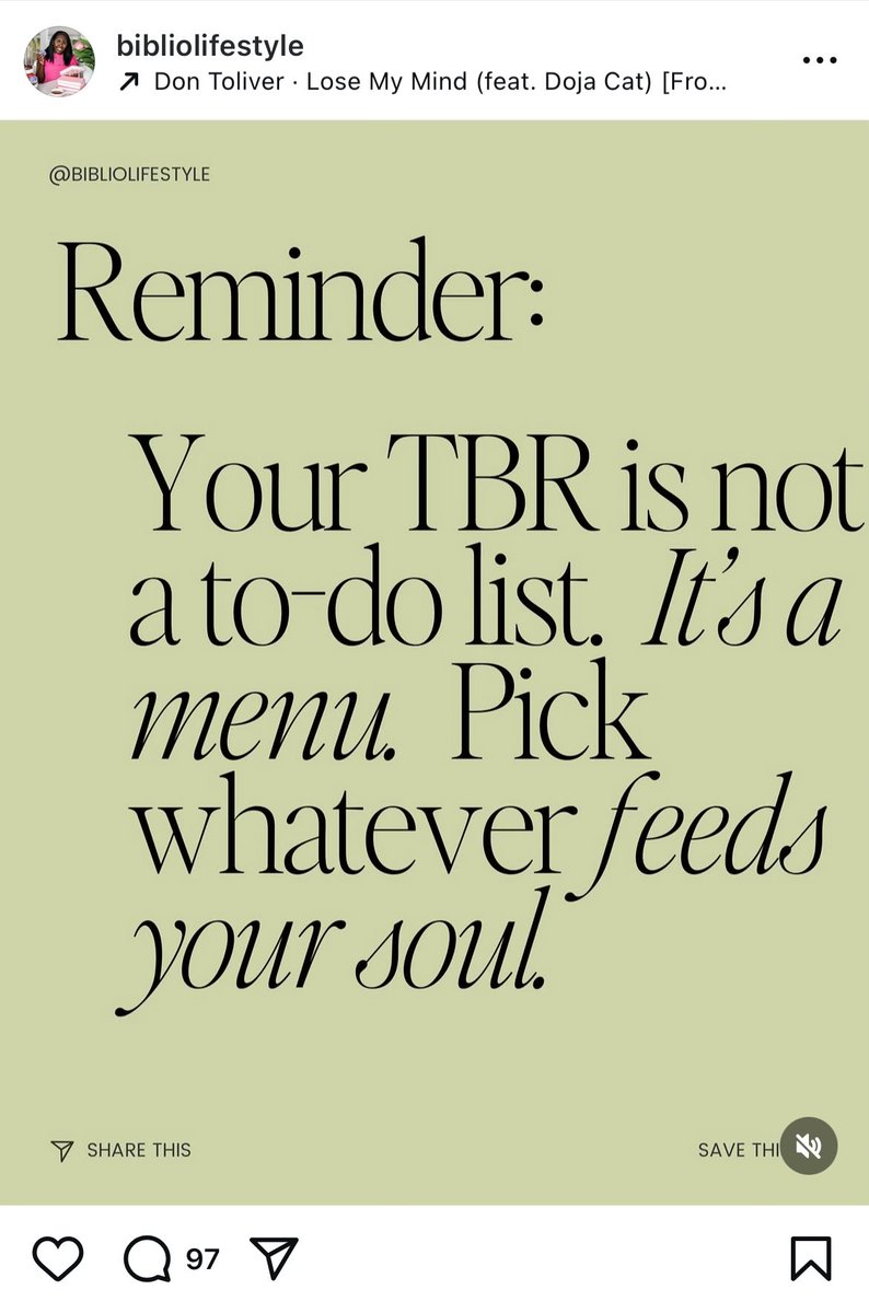 Some bookish wisdom from @/bibliolifestyle on ig