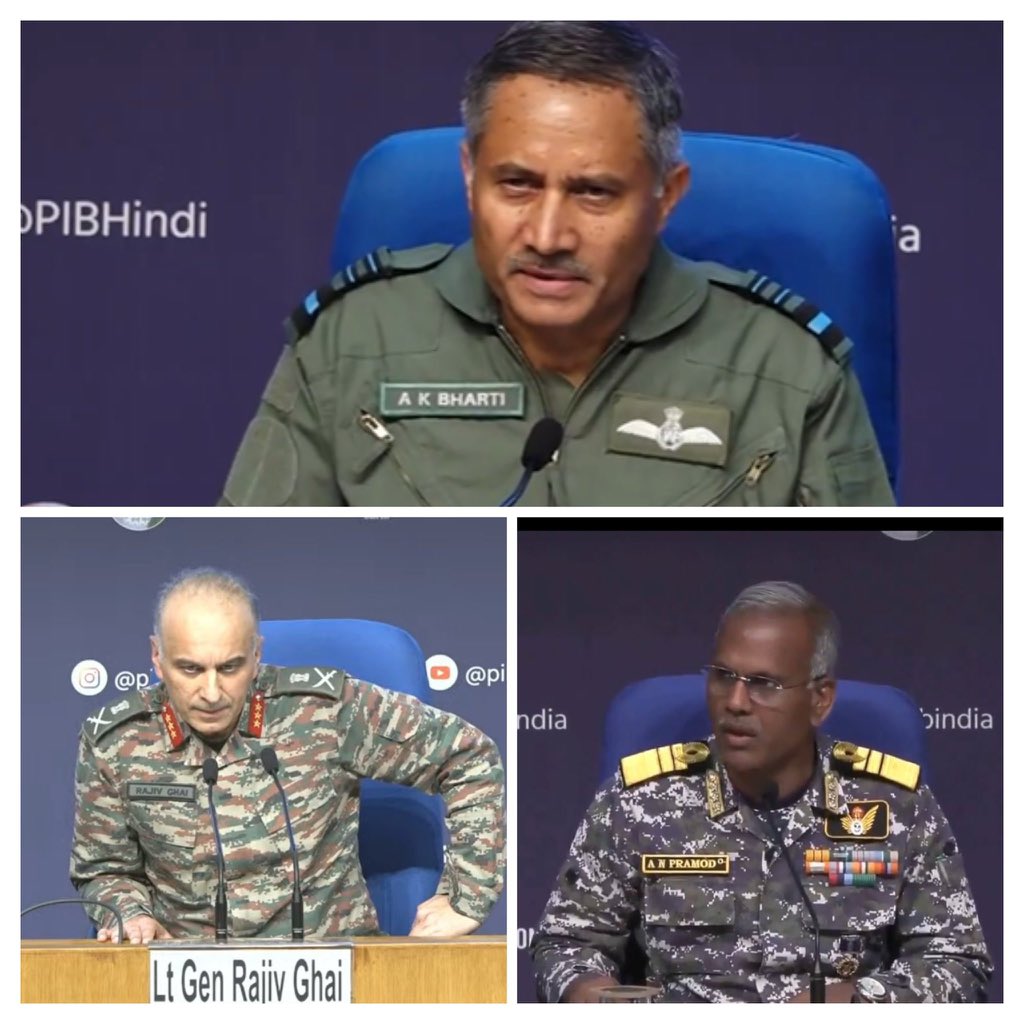 RikenLapsiwala's tweet photo. NAPakistan ki neend udane wala Trio.
#IndianArmy #IndianAirForce #IndianNavy 🫡undoubted Heros of India https://t.co/t3rxXPswoa