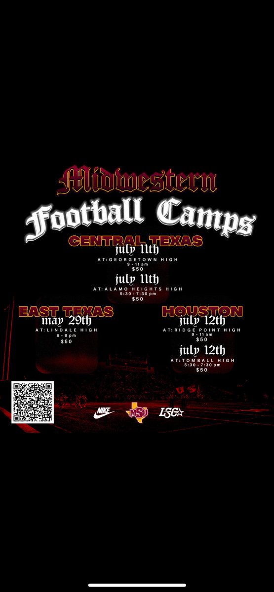 Blessed to receive a camp invite from <a href="/MSUTexasFB/">Midwestern State Football</a> <a href="/CoachDrew_66/">Andrew Williams</a> <a href="/Coachlew5/">Jermaine A. Lewis, M.S.</a>