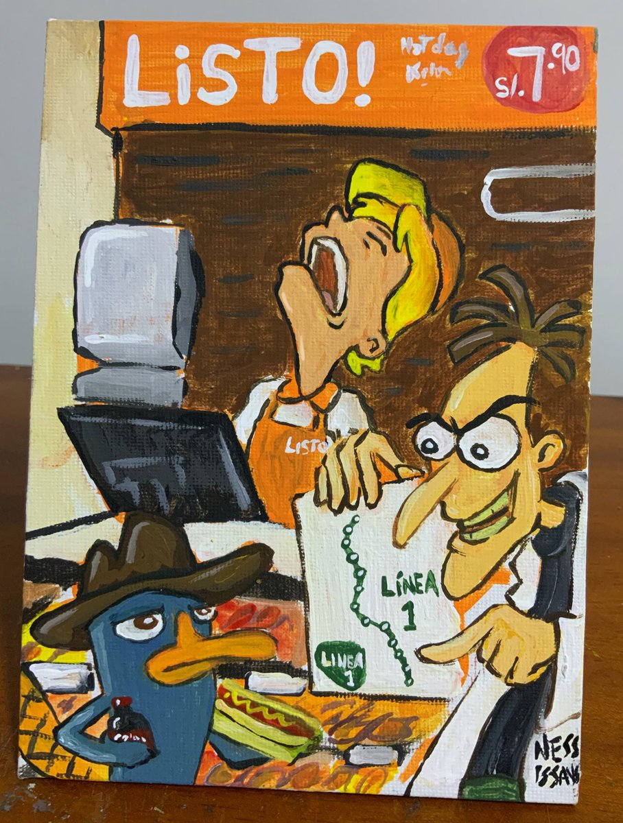El Dr. Doofenshmirtz explicando a Perry el Ornitorrinco su plan de controlar la Línea 1 del Metro de Lima para así dominar el área limítrofe de Villa El Salvador 
Jeremy trabajando 3 turnos como cajero de Listo para comprar las entradas del concierto de Bad Bunny para Candace
