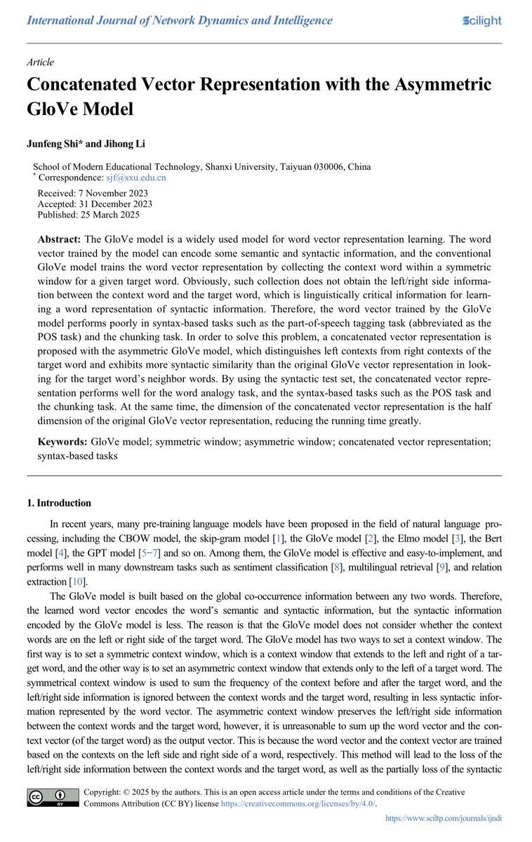 Top Science (@isciverse) on Twitter photo Concatenated Vector Representation with the Asymmetric GloVe Model
sciltp.com/journals/ijndiā¦
<a href="/scilightpress/">Scilight Science</a> #TIC2025 #Science #Technology Concatenated Vector Representation with the Asymmetric GloVe Model
sciltp.com/journals/ijndiā¦
<a href="/scilightpress/">Scilight Science</a> #TIC2025 #Science #Technology