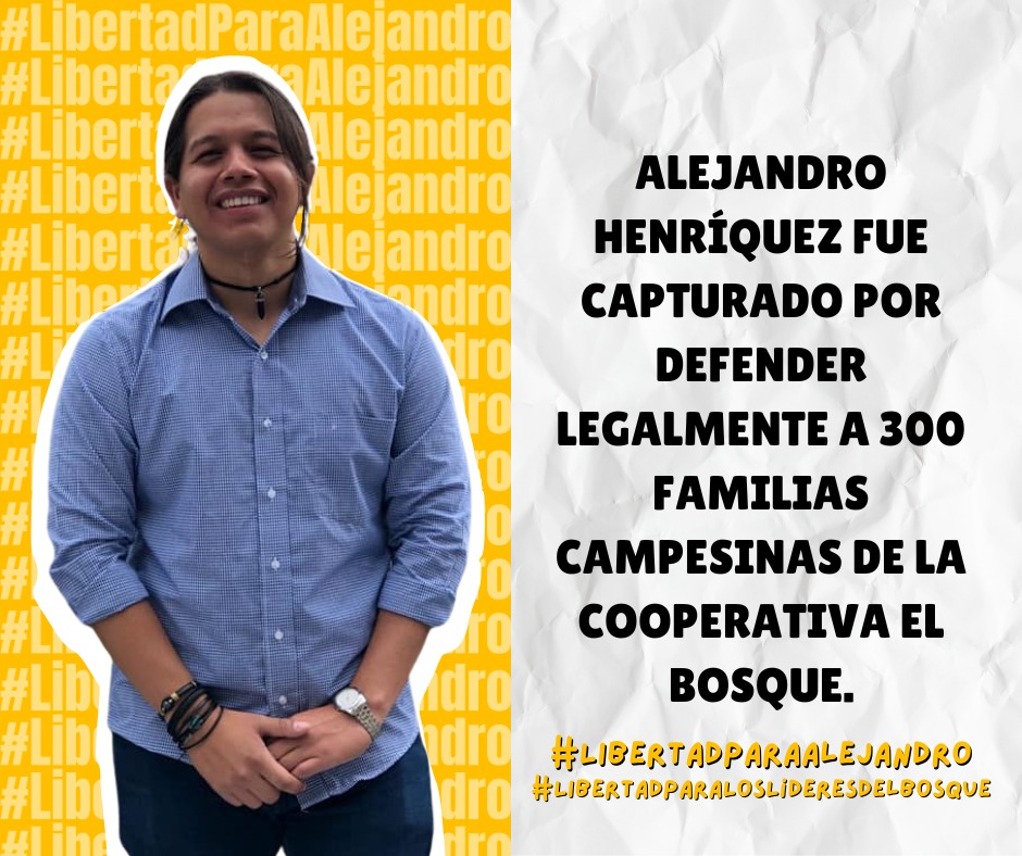 #LibertadParaAlejandro #LibertadParaLosLideresDelBosque