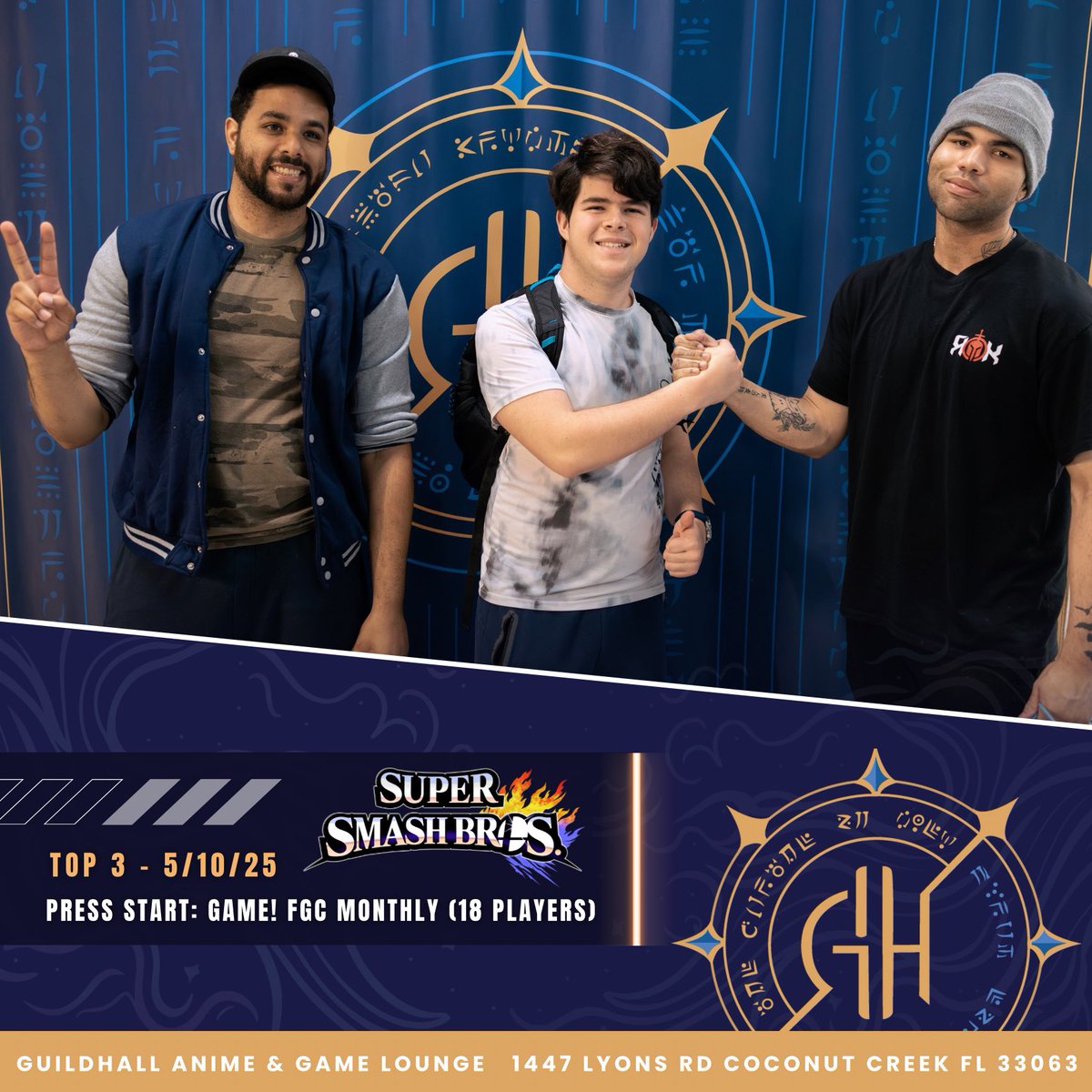 Guildhall Anime Game Lounge (@guildhallgg) on Twitter photo Congratulations to <a href="/Lukechito1/">SK | Lukechito</a> for winning 1st place in SSB. Ultimate at our FGC Monthly! Hereโs your top 3 winners:
๐ฅ- <a href="/Lukechito1/">SK | Lukechito</a>
๐ฅ- <a href="/trapnesty/">Livan/amnesty</a>
๐ฅ- <a href="/Hippychump/">Hippyjump</a> Congratulations to <a href="/Lukechito1/">SK | Lukechito</a> for winning 1st place in SSB. Ultimate at our FGC Monthly! Hereโs your top 3 winners:
๐ฅ- <a href="/Lukechito1/">SK | Lukechito</a>
๐ฅ- <a href="/trapnesty/">Livan/amnesty</a>
๐ฅ- <a href="/Hippychump/">Hippyjump</a>
