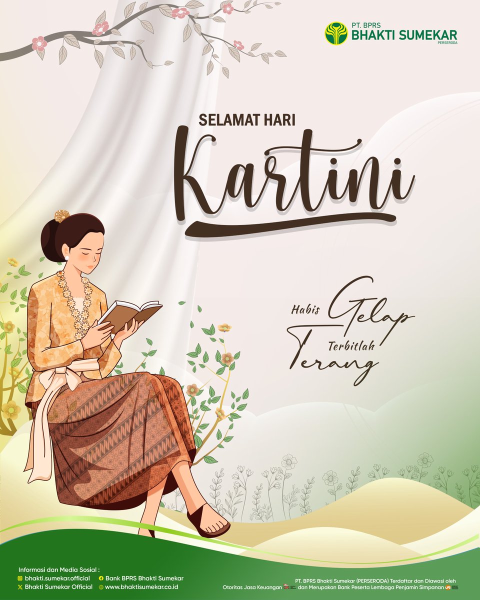 SumekarOfficial's tweet photo. Selamat Hari Kartini!

Teruslah bersinar, perempuan Indonesia.
Kuat, cerdas, dan penuh semangat

#bhaktisumekar #bprsbhaktisumekar #bprsbs #mitradalambermuamalah #harikartini2025 https://t.co/6M2VBqXKF3