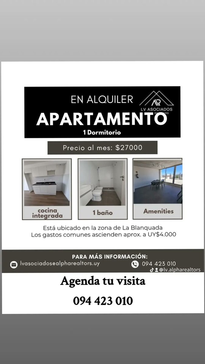 Apartamento a estrenar en Alquiler 1 Dormitorio