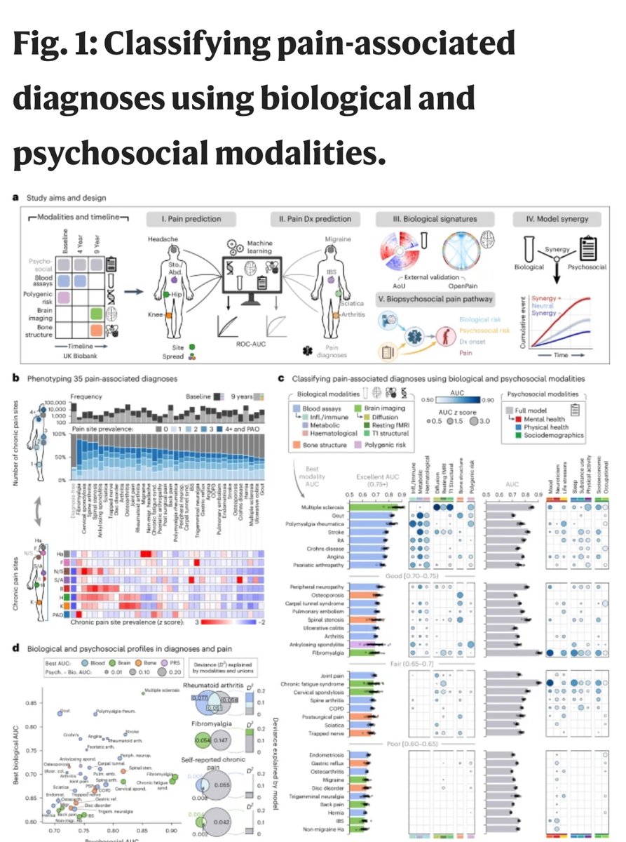 DrZoffness's tweet image. 🔥Most important paper of 2025🔥
👉Injury/disease don't reliably predict pain
👉Biomarkers alone can't explain pain
👉PSYCHOSOCIAL factors reliably predict chronic pain
👉Painful conditions can be predicted from the SYNERGY btwn bio + psychosocial factors
tinyurl.com/jiksh