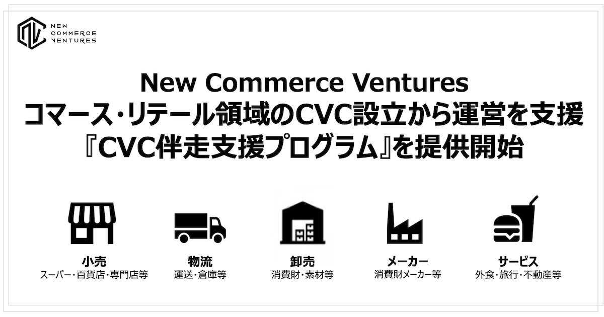 ZVCを退職してちょうど3年、New Commerce Venturesは『インダストリーベンチャーキャピタル』という呼称のもと（全く広まってない・・）、コマース・リテール領域特化VCとしてスタートアップと事業会社が出会い、共創が生まれるエコシステム作りを目指して活動しています！
