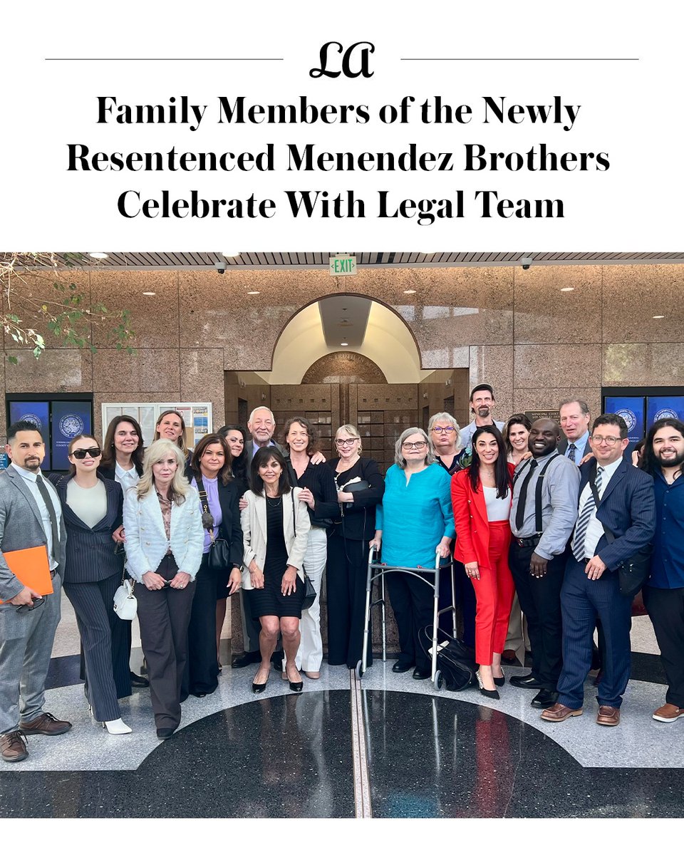 Los Angeles Magazine (@lamag) on Twitter photo After 35 years behind bars, Lyle and Erik Menendez have been resentenced to 50 years with the possibility of parole, giving the brothers a chance at freedom for the first time since their 1989 convictions.
Read the full story from <a href="/MicheleMcPhee/">Michele McPhee</a> ⬇️
lamag.com/news/after-emo… After 35 years behind bars, Lyle and Erik Menendez have been resentenced to 50 years with the possibility of parole, giving the brothers a chance at freedom for the first time since their 1989 convictions.
Read the full story from <a href="/MicheleMcPhee/">Michele McPhee</a> ⬇️
lamag.com/news/after-emo…