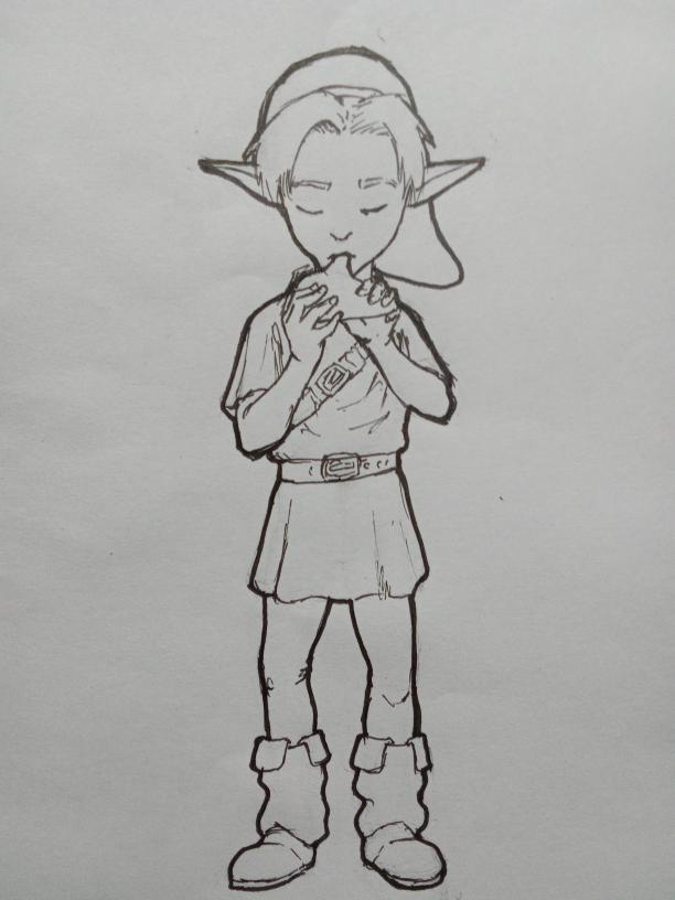 dibujo de link de #TLoZ  tradicional
hace tiempo no usaba colores
#link