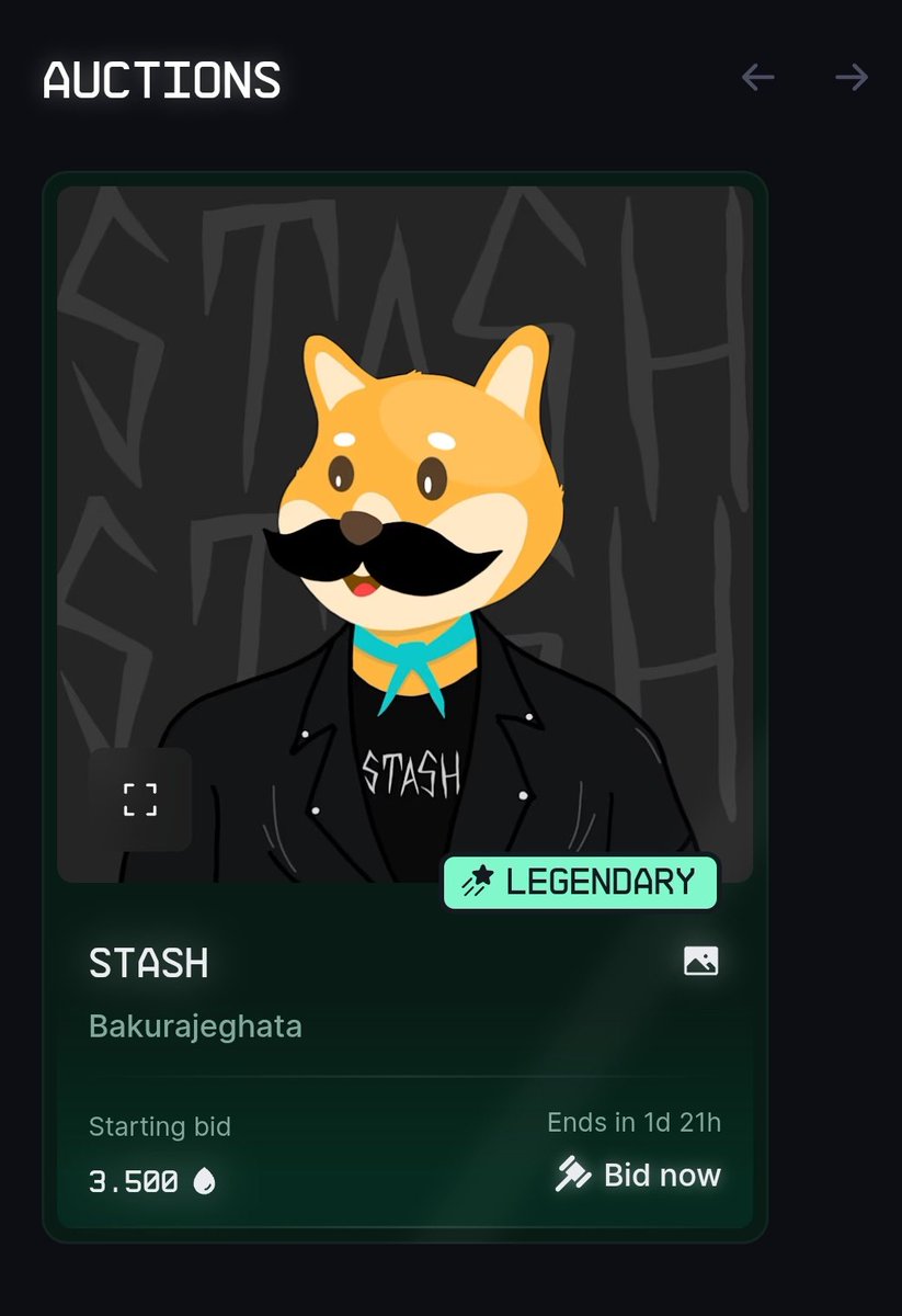 The auction is beginning ✨️
Place your bid now at <a href="/drip_haus/">DRiP 💧</a> 

"Stash"
Duration : 2 days
Starting bid : 3500 droplet

Link at below 🤘