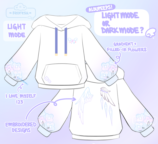 szoresu's tweet photo. aloupeeps!! would anyone be interested in these Enna hoodies? 👉👈
(interest check linked below 🫶)
#エナーアート #Palouette https://t.co/qYYOTVGh9d