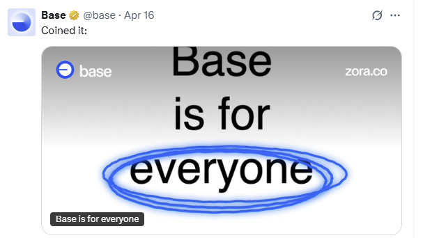 continue to fade a 70billion dollar company lol, 

this is going to 500m and beyond.

<a href="/coinbase/">Coinbase 🛡️</a> <a href="/brian_armstrong/">Brian Armstrong</a> $base $eth $sol $Bife

BASE IS FOR EVERYONE

dexscreener.com/base/0x06d7874…