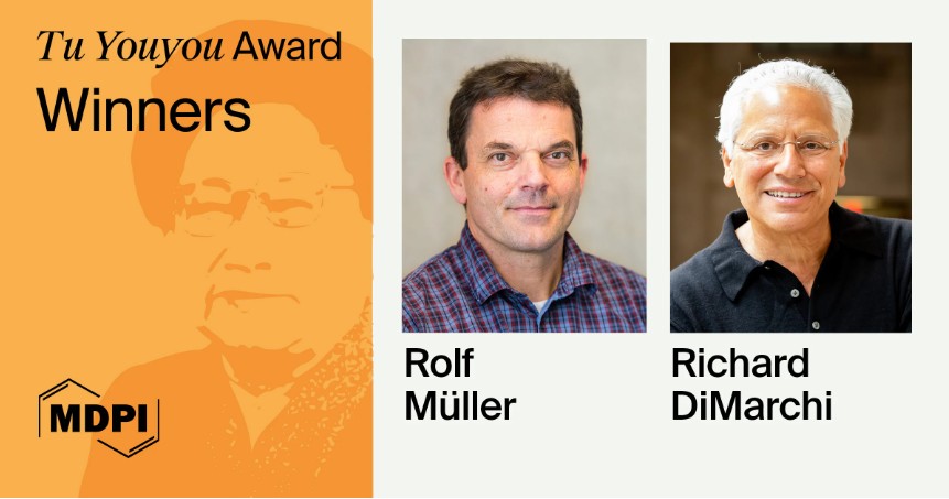 Announcements📢

🎉We are pleased to announce that the 2024 Tu Youyou Award has been conferred upon Richard DiMarchi and Rolf Müller, in recognition of their significant contributions to natural products chemistry and medicinal chemistry.

mdpi.com/journal/hemato…