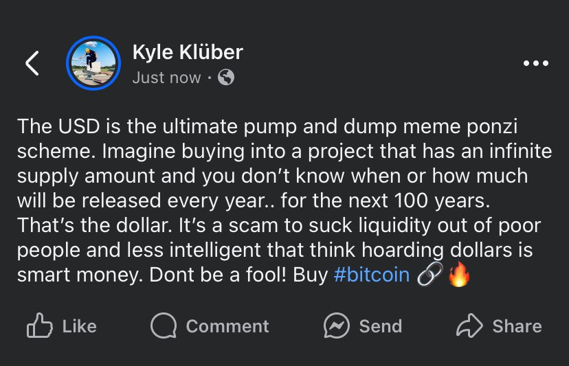 Opt out! #btc #bitcoin #orangepill <a href="/saylor/">Michael Saylor</a> <a href="/Bitcoin/">Bitcoin</a> @rovercrc <a href="/CryptosR_Us/">CryptosRus</a> <a href="/paulbarron/">PaulBarron</a> 🧡🔥