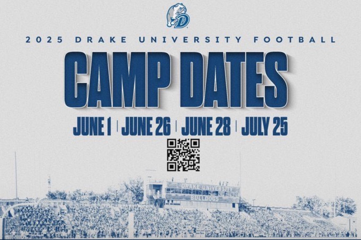 Thank you <a href="/coachcammeron/">Cam Gardner</a> and the rest of <a href="/DrakeBulldogsFB/">Drake Football</a> staff for the invitation!