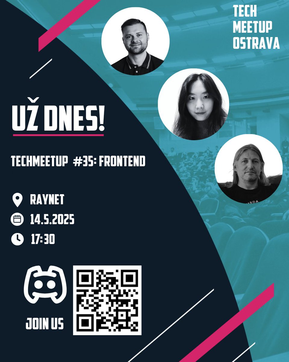techmeetupcz's tweet photo. Už dnes se můžete těšit na další TechMeetup! 🤩

Upozorňujeme na to, že se pro změnu sejdeme ve firmě RAYNET.

Více o akci a registraci naleznete na 👉 https://t.co/nmQJZ49TER 👈

Rádi vás všechny uvidíme! 🩵 https://t.co/5HoMKqyPS0