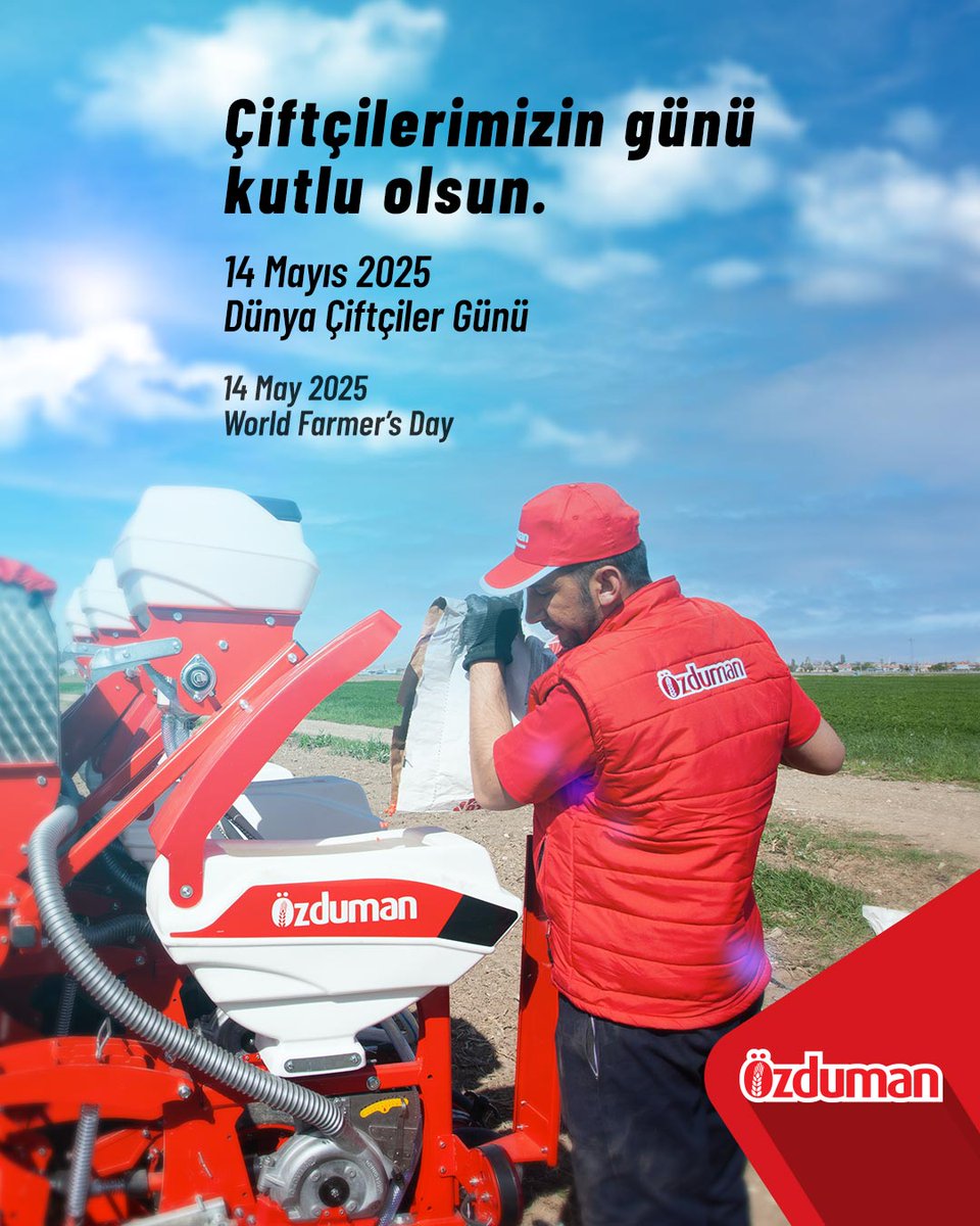 Çiftçiler gününüz kutlu olsun...

#dünyaçiftçilergünükutluolsun #happyworldfarmersday👨‍🌾🌾

#özduman #tarım #toprakİşlemeninUstası #mibzer #özdumanustaları