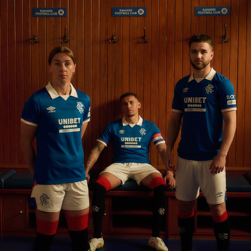 RangersFC's tweet photo. 💙 Our 2025/26 season @umbro home kit.

Available online &amp; in-store now  ⤵️