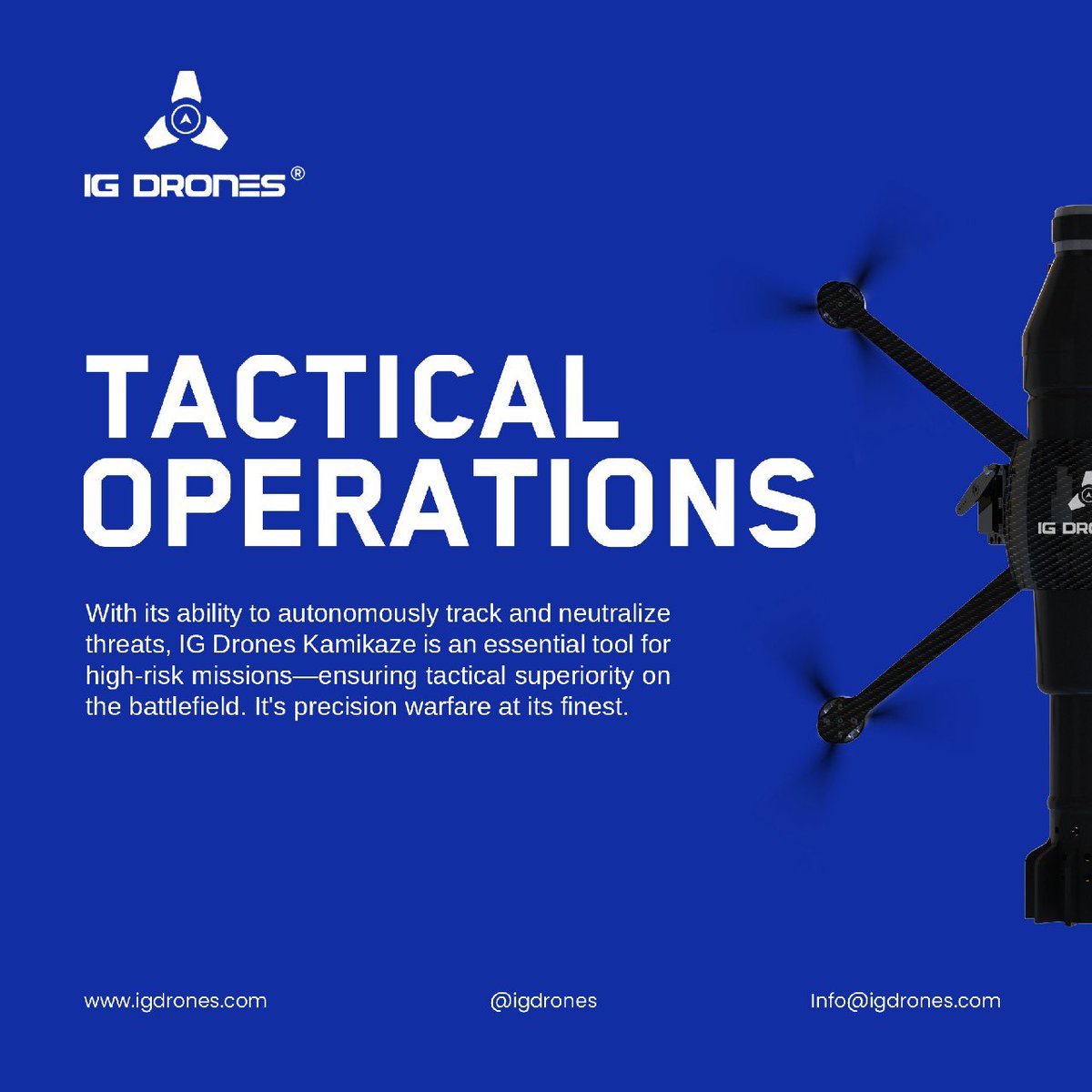 IGDefence's tweet photo. @IGDrones Kamikaze – Built for India, with power and precision.
🎯 Finds and hits targets with high accuracy
🛰️ Flies over conflict zones, sends live intel, strikes at the right time
🚁 Lightweight and easy to deploy anywhere, anytime
#IGDronesKamikaze #SmartStrike #Precision https://t.co/vn3bF5Iyd3