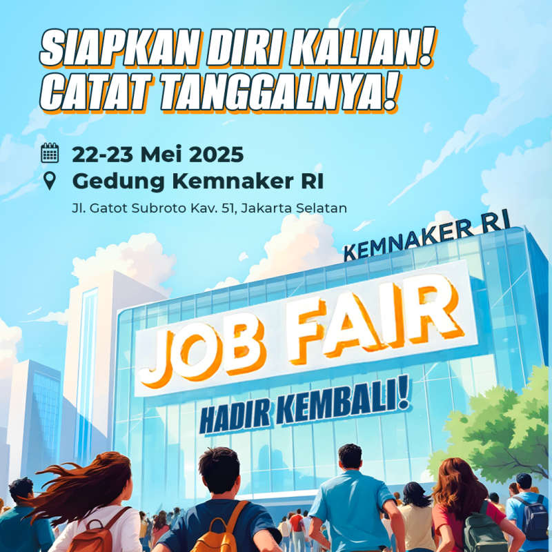 Siap-siap, tanggal 22-23 Mei 2025, Kemnaker bakalan ngadain Jobfair di kantor Kemnaker <a href="/KemnakerRI/">Kementerian Ketenagakerjaan RI</a> <a href="/pusatpasarkerja/">Pusat Pasar Kerja</a>  lho! 

Sumber: jobfair.kemnaker.go.id/web/events/c2c…

#InfoJobfairMei2025 #InfoJobfairJakartaMei2025