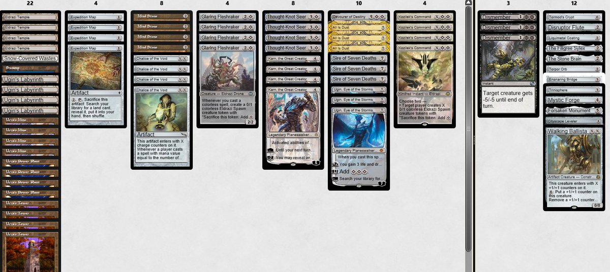 Top 4ed the Modern Challenge with this.

Needs more devourer. Died to living end despite the chalices.