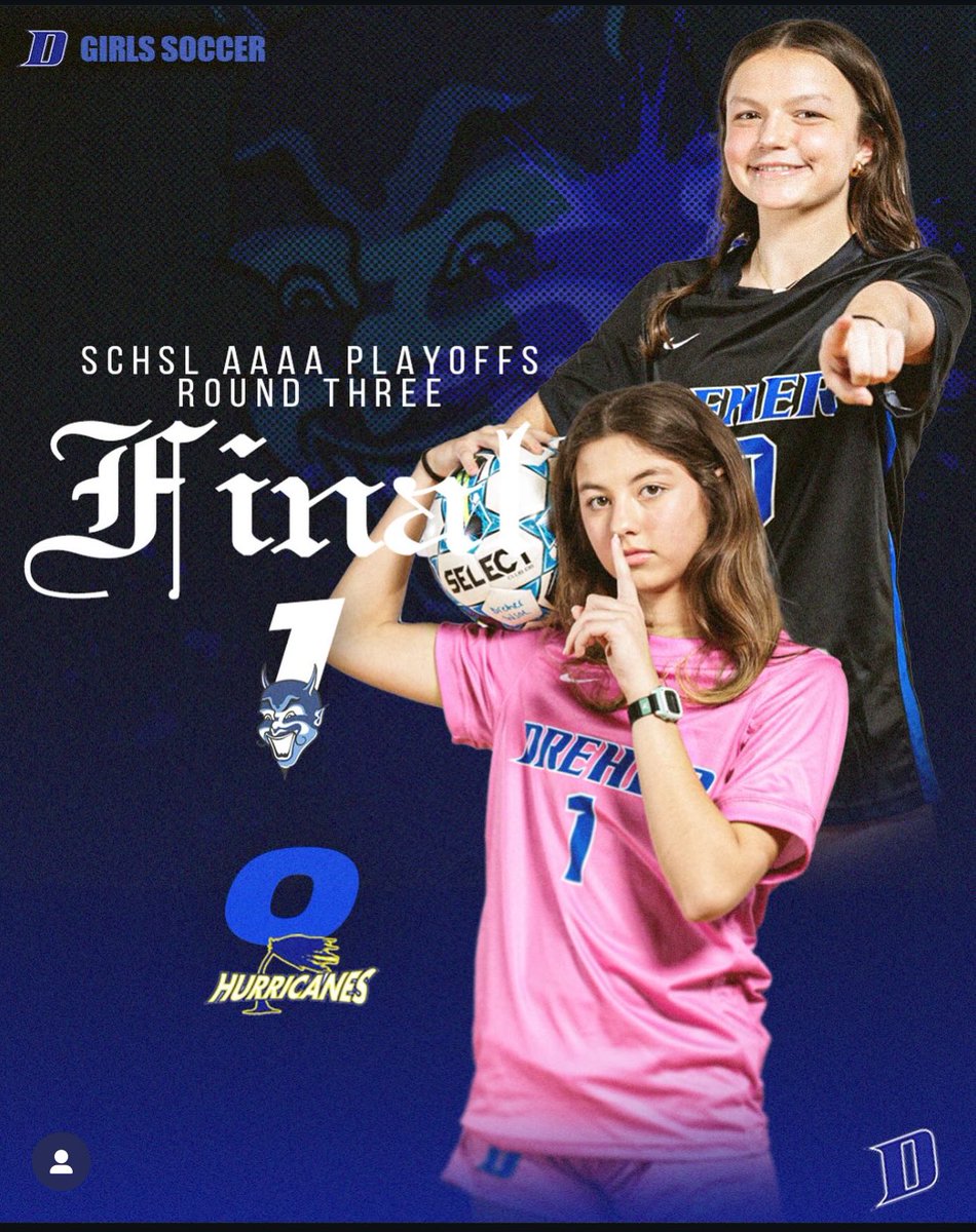 Great win tonight ⁦<a href="/dreherladyblue/">Dreher Lady Blue Devil Soccer</a>⁩ two more to go. Let’s get it.