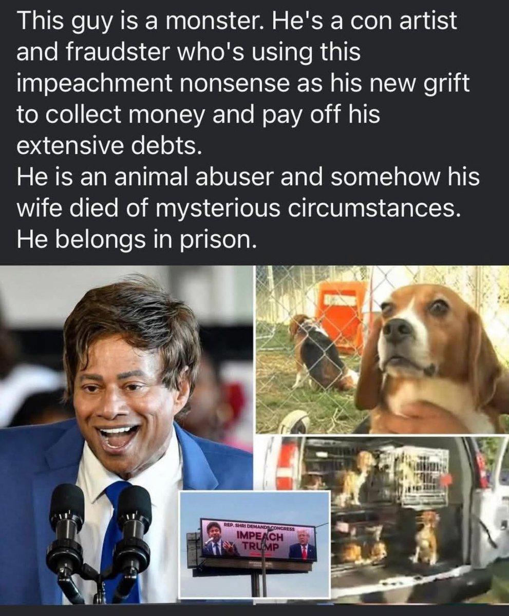 <a href="/RepShriThanedar/">Congressman Shri Thanedar</a> Time for you to be investigated, Congressman Scumbag.