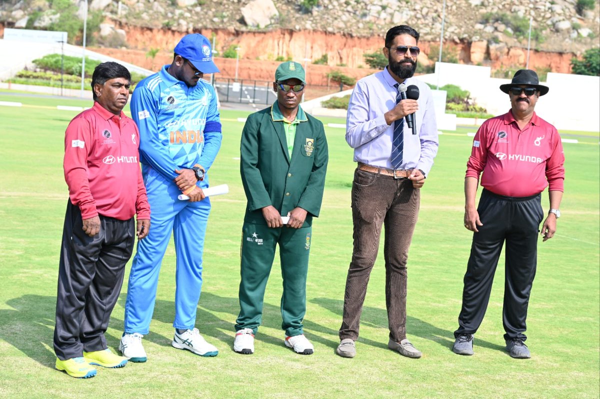 blind_cricket's tweet photo. Day 3 Update โ Samarth Championship 2025: India vs South Africa
South Africa won the toss and elected to bat first! Stay tuned for match highlights and results! ๐ธ๐ฅ
#SamarthChampionship2025 #BlindCricket #Day3Update #TeamIndia #CricketForAll https://t.co/3m61Q6j1tP