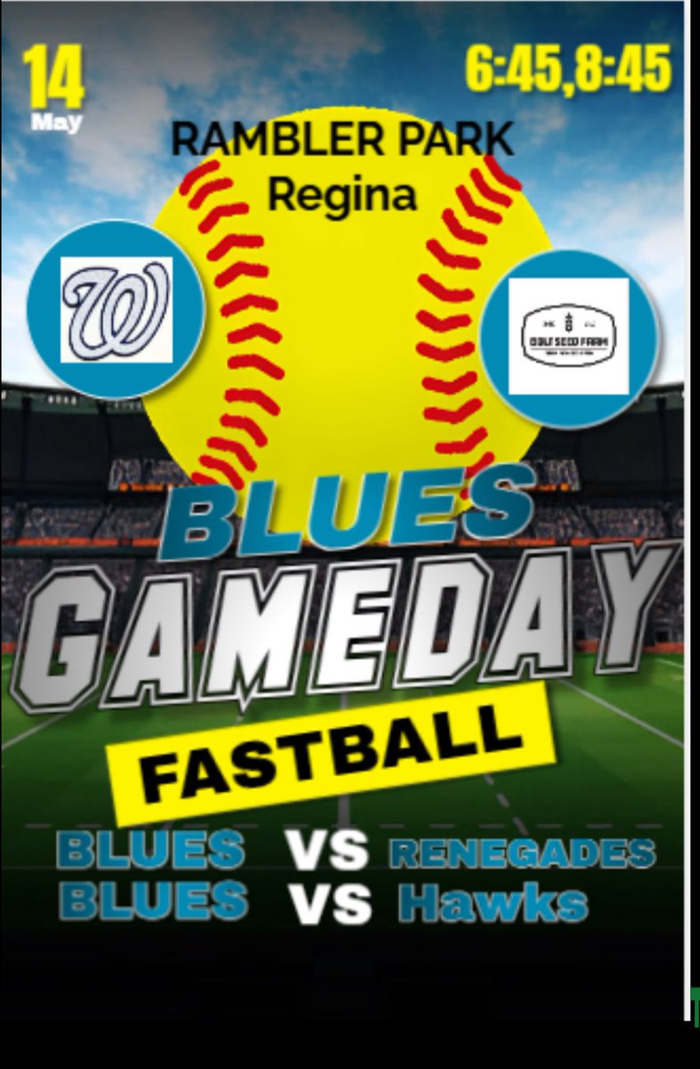 If the weather holds out, we’ll be heading into Regina for our first city road trip of the summer tomorrow, thanks to our first grand slam sponsor - Bolt Seed Farms for their continued support of local ball!