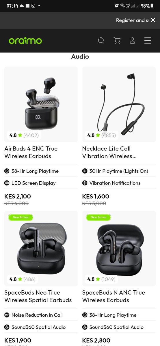 _samm_ay's tweet photo. Check out the audio section on the official oraimo eshop. Earbud, headphones, earphones e.t.c 
Order now at 5% off using the link below or use code 0TSVBQQQKHZ0 on checkout. Free shipping for orders over 1500.
Happy shopping 💚 
https://t.co/o1omVhL2Kw https://t.co/U3gsN4qcdC