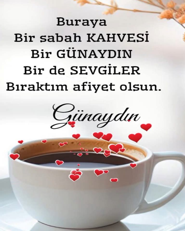Bir selam bir de günaydın bıraktım yanında bir ☕birde kahve☕ kim ne isterse onu alsın gönül dostlarına afiyet olsun