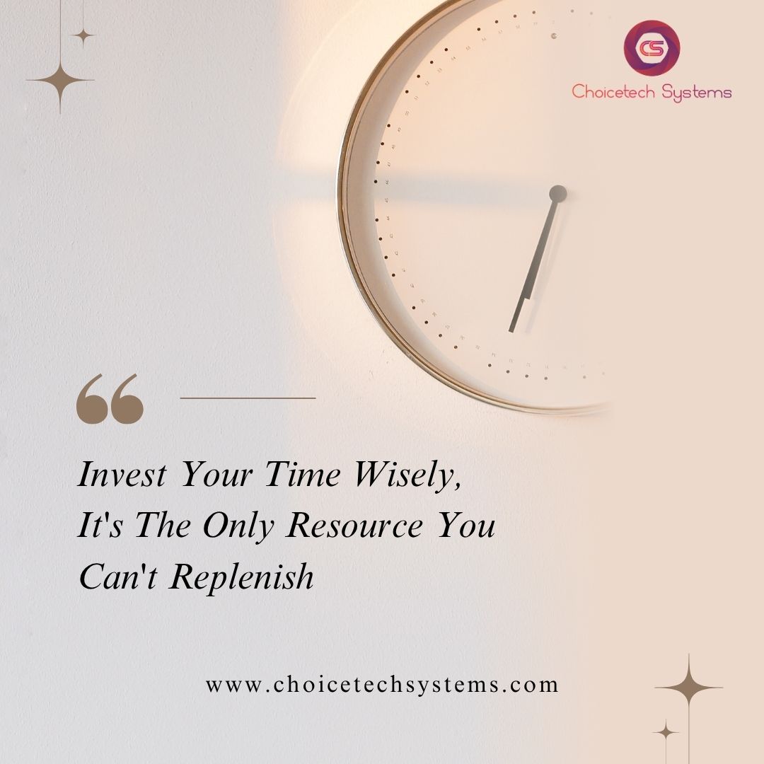ChoicetechSyst1's tweet image. Invest Your Time Wisely, It&apos;s The Only Resource You Can&apos;t Replenish

#quotes #quoteoftheday