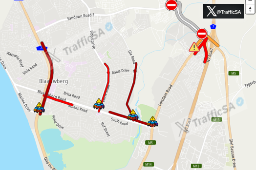 TrafficSA's tweet image. Cape Town - LIVE:    #Dunoon Unrest:   Table View Congestion Loaded
