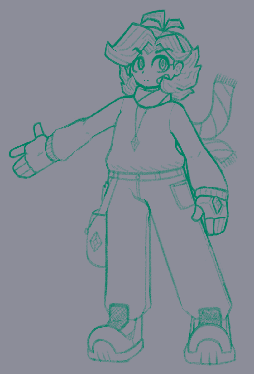 EmikoDraws's tweet photo. Wanted to try finalizing Emmy's clothing/hair design! https://t.co/Dz9V3oR537