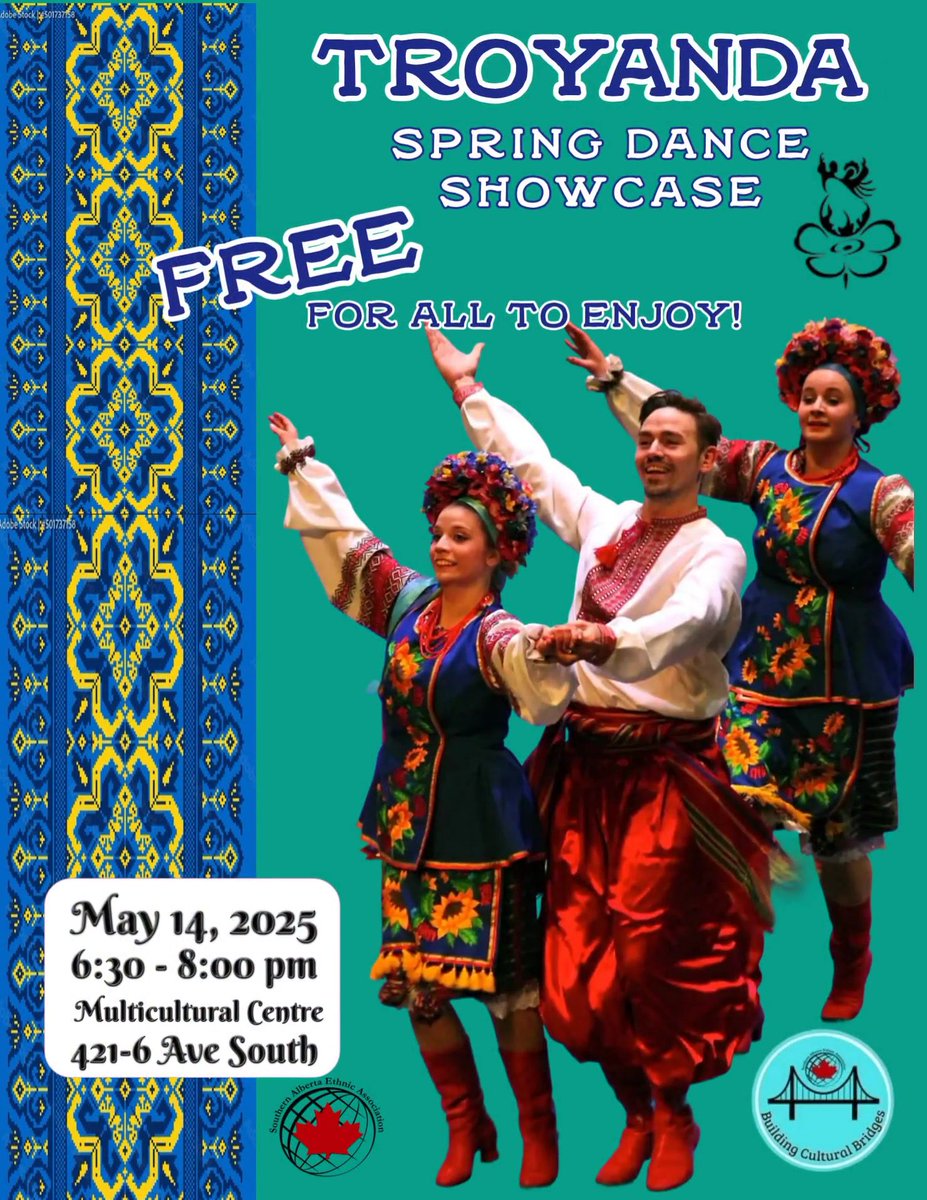 We are hosting a Spring Showcase on May 14 at the Multicultural Centre in conjunction with the SAEA's Building Cultural Bridges program.Troyanda - Spring Dance Showcase Wed, May 14, 2025 at 6:30 PM. #yql #lethbridge #UkrainianDance