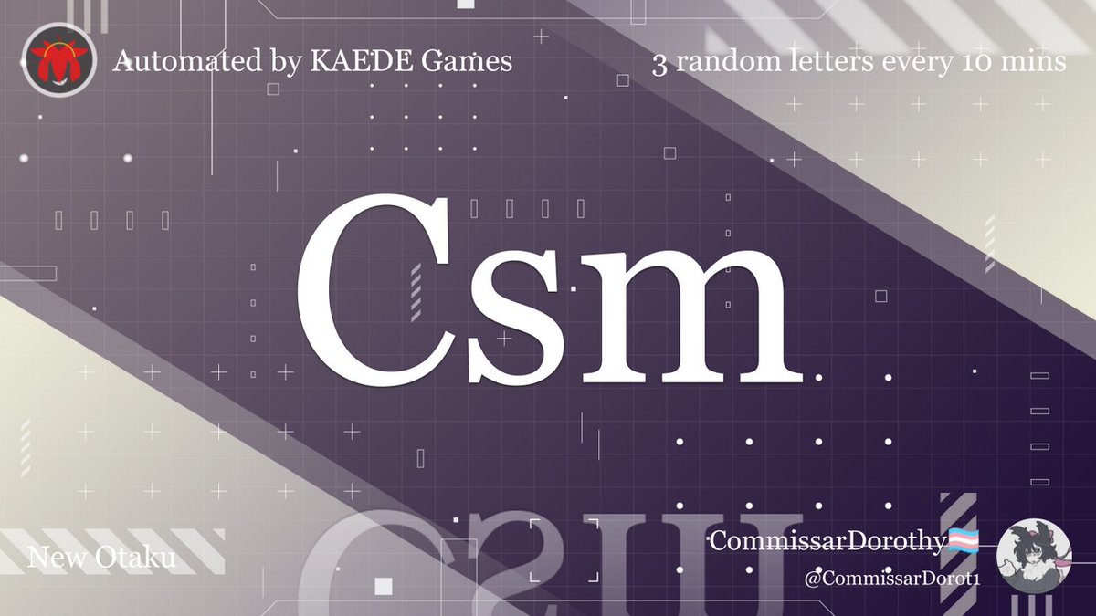 3 random letters every 10 mins tweet media