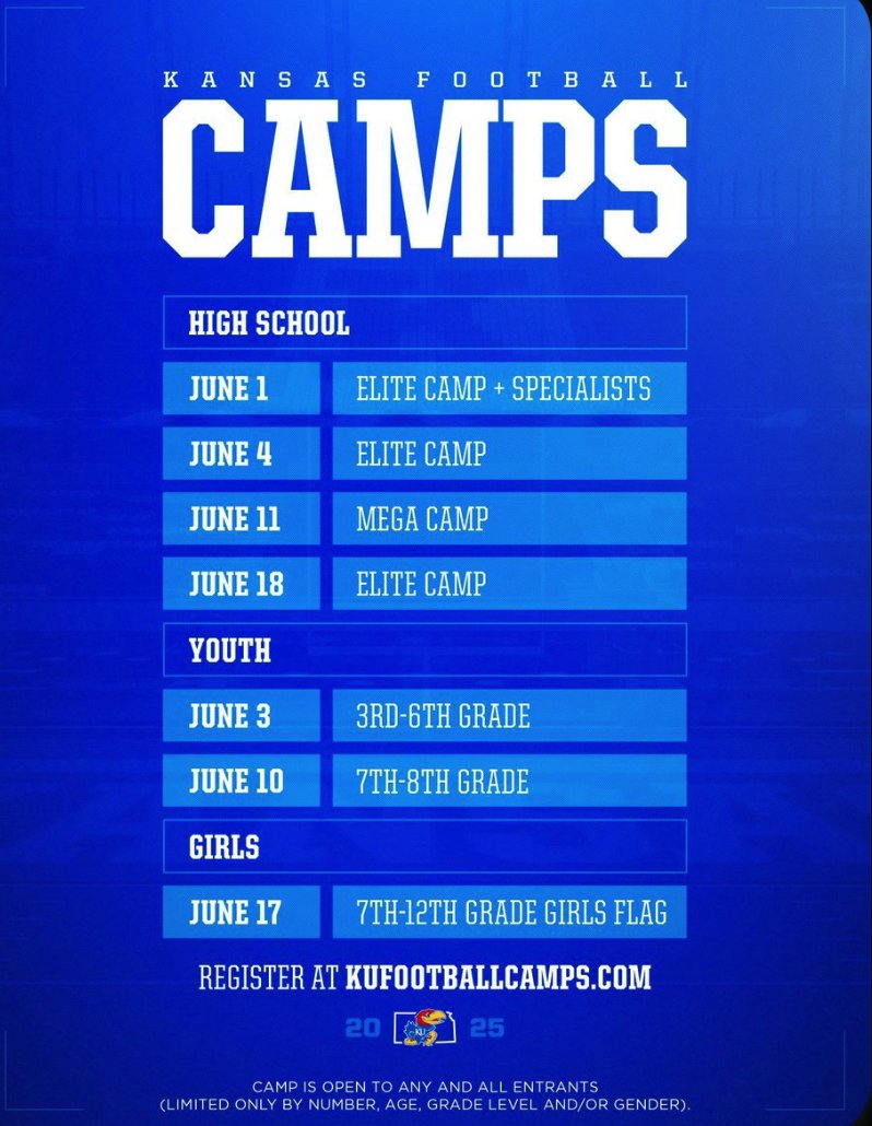Brody Roher (@brodyroher) on Twitter photo Thank you to <a href="/CoachSvarczkopf/">Greg Svarczkopf</a> and <a href="/KU_Football/">Kansas Football</a> for the camp invite!
<a href="/SCAFOOTBALL1/">SCAEaglesFootball</a>
<a href="/DustinOller/">Dustin Oller</a>
<a href="/KUCoachZ/">Coach Jim Zebrowski</a>
<a href="/BillyBonneau/">Billy Bonneau</a>
<a href="/CoachNKaczor/">Nate Kaczor</a>
<a href="/CoachLeipold/">Lance Leipold</a>
<a href="/CoachSimps/">Chris Simpson</a> Thank you to <a href="/CoachSvarczkopf/">Greg Svarczkopf</a> and <a href="/KU_Football/">Kansas Football</a> for the camp invite!
<a href="/SCAFOOTBALL1/">SCAEaglesFootball</a>
<a href="/DustinOller/">Dustin Oller</a>
<a href="/KUCoachZ/">Coach Jim Zebrowski</a>
<a href="/BillyBonneau/">Billy Bonneau</a>
<a href="/CoachNKaczor/">Nate Kaczor</a>
<a href="/CoachLeipold/">Lance Leipold</a>
<a href="/CoachSimps/">Chris Simpson</a>