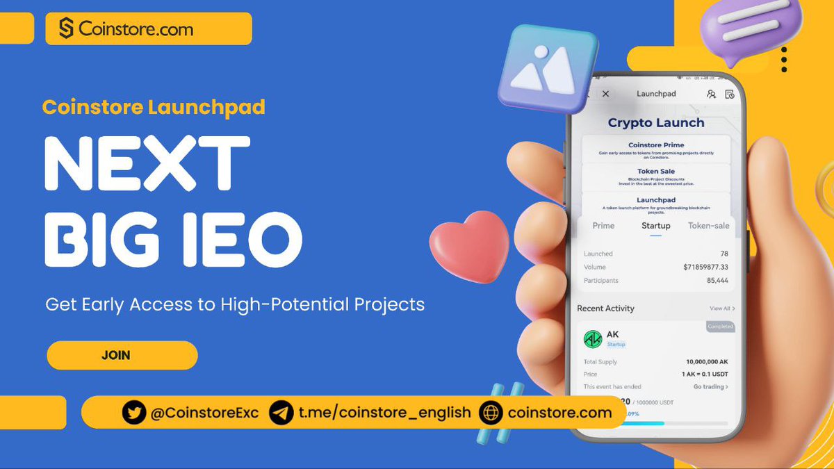 robson_ubong's tweet photo. Users don't need to guess, earn your spot and claim it @CoinstoreExc
#Coinstore’s new Whitelist Subscription, you get 100% of your allocation,no more splits.
Secure guaranteed access to upcoming #IEOs and never miss out again.
Join:https://t.co/bocIAu4kG9
#Whitelist https://t.co/R5w3ZetzDQ