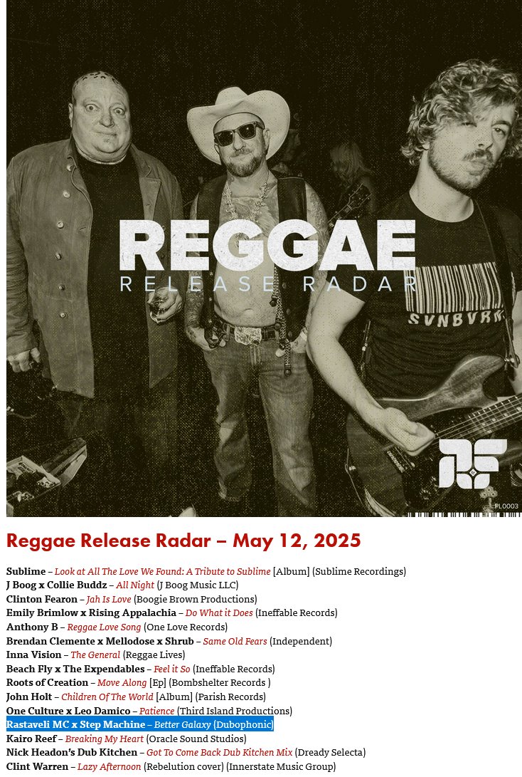 Dubophonic's tweet photo. Thank you @Rootfire including BETTER GALAXY in the latest Reggae Release Radar ❤️💛💚https://t.co/5kGwuT20aJ #RastaveliMC #Stepmachine #newreleases #reggae #dub #stepper https://t.co/NT2boaj7Ek