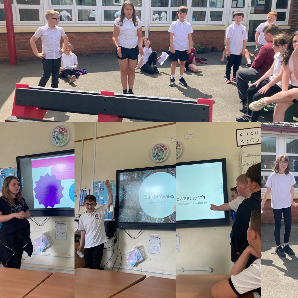 A huge well done to Blwyddyn 5 a 6 on their professional, enthusiastic and very well organised pitches as part of their enterprise project! Socks or Brownies… I wonder which product will win!!! 🧦 🍫 Excellent use of numeracy skills! Da iawn! 💴 #numeracy