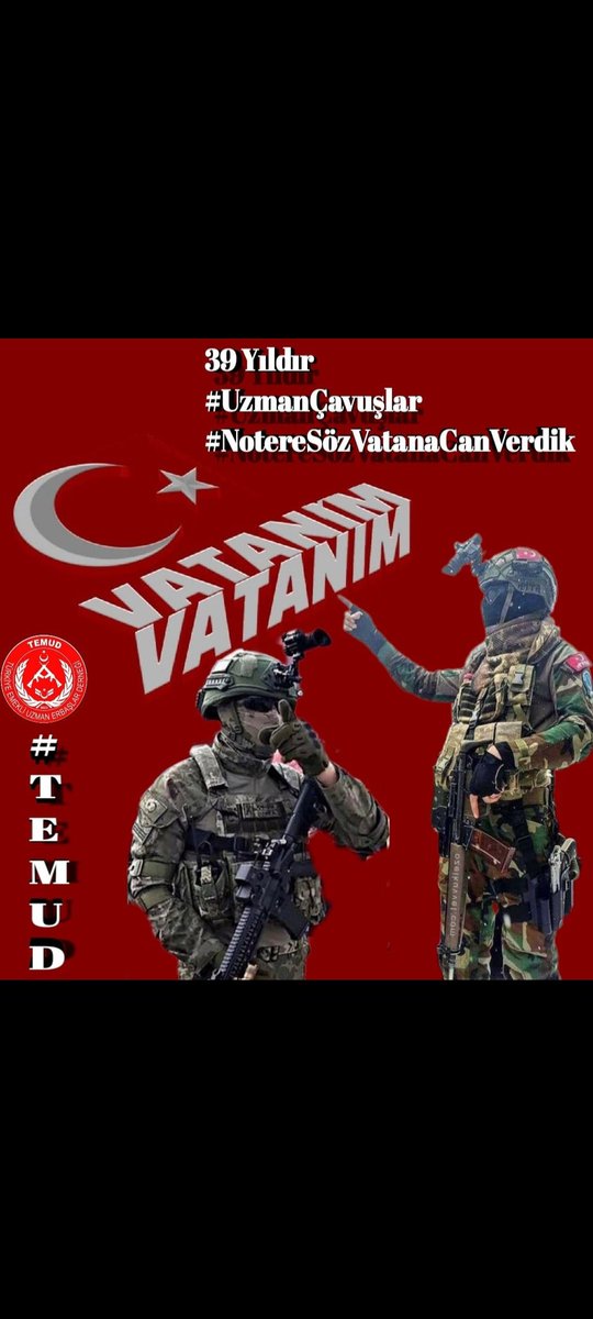 ÖNCE VATAN DEDİK  VE 
ÖNCE BİZ GİTTİK
ÖNCE GİTTİĞİMİZİ KİMSE GÖRMEDİ. 
🇹🇷🇹🇷🇹🇷🇹🇷🇹🇷

<a href="/alitilkici38/">Ali Tilkici 🇹🇷</a>
#UzmanÇavuşlar
