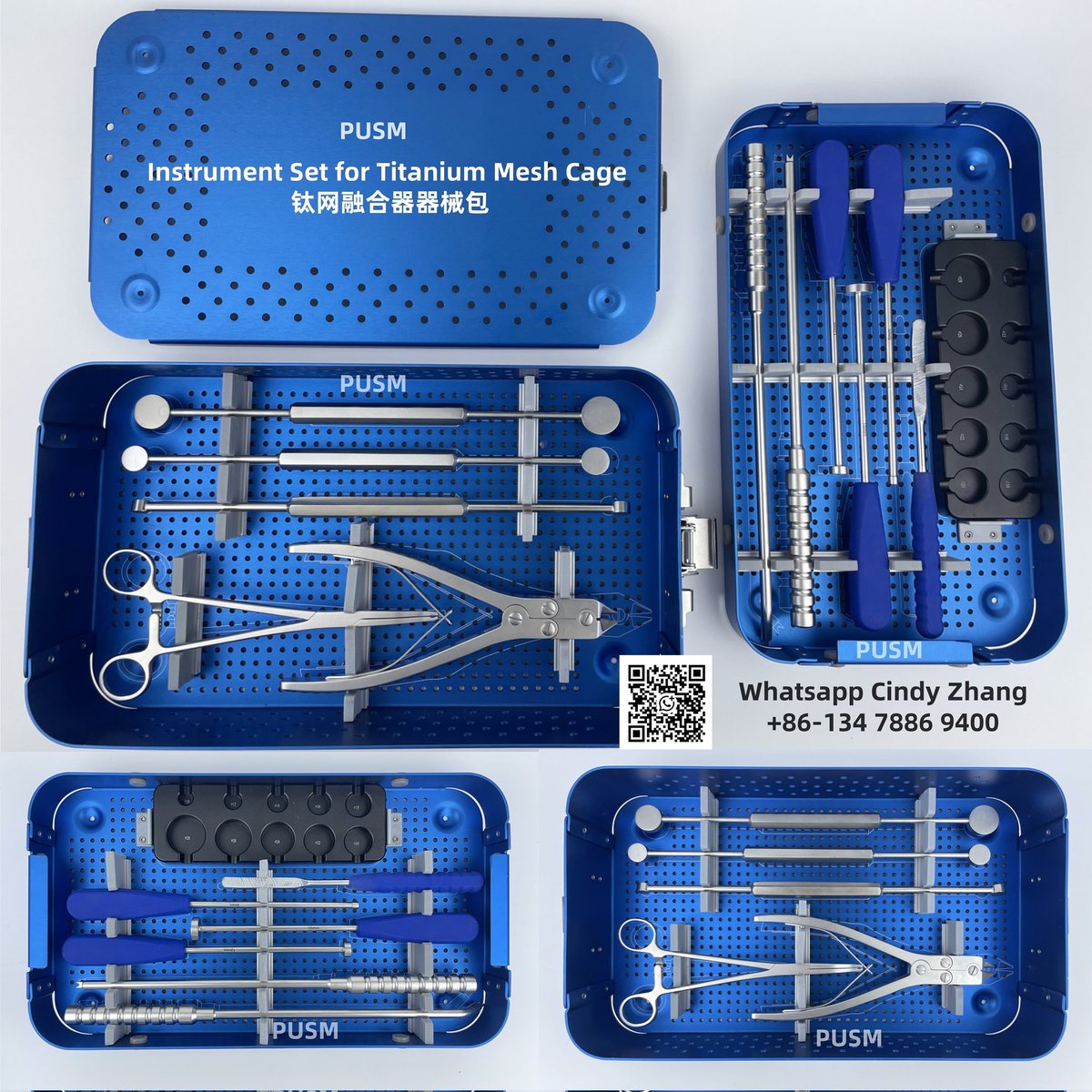 pusm4587's tweet image. 💙Instrument Set for Titanium Mesh Cage 
📲Welcome Inquiry by Whatsapp
👉Cindy Zhang +86-134 7886 9400
📧pusm22@pusm-medical.com
#spinal #Instrumentset #cindyorthopedicpusm #surgicalinstruments #orthosurgery #orthopedicsurgeon #orthoinstrument #orthopedicplates  #orthopedicdrill