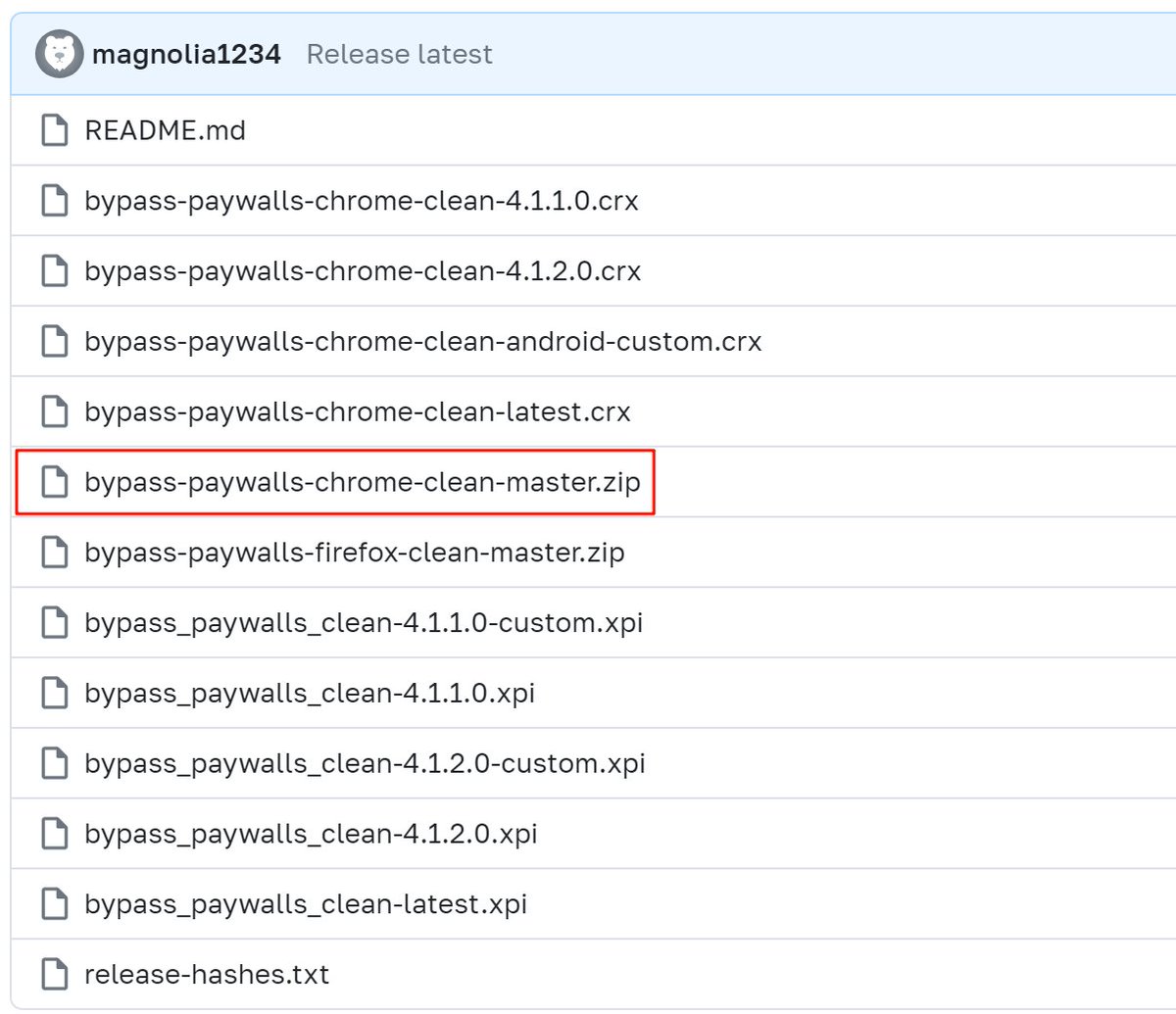 【Chrome插件】支持多达 500+网站的付费墙绕过，默认包括南方周末，路透社，经济学人，纽约时报，华尔街日报等大部分主流媒体。

插件地址：gitflic.ru/project/magnol…
下载文件 …pass-paywalls-chrome-clean-master.zip 解压后使用“加载已解压的扩展程序”安装